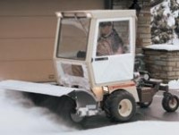 High performance snow removal system uses zero turn power units