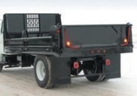 Contractor body combines dump truck and work truck