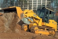 Power management, smooth steering for tracked loaders