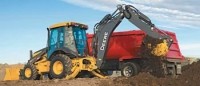 Versatile backhoe loader