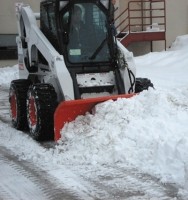 Heavy-duty snow blades clear snow quickly