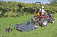 Single spindle rotary cutters for compact tractors