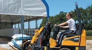 Uniquely-designed lift arm on articulated loaders