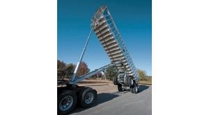 The Hauf frameless, aluminum dump trailer