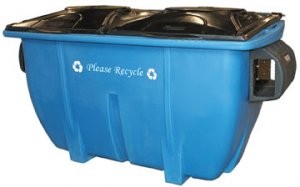 Polymer-constructed containers alternative to steel dumpsters
