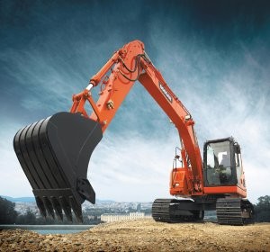 Doosan DX235LCR crawler excavator features near-zero tail swing Doosan DX235LCR crawler excavator features near-zero tail swing