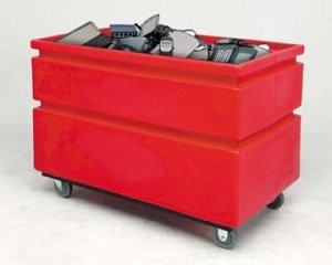 Electronics waste container