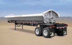 Steel side-dump trailer