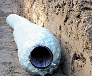 Gravelless drainage system Gravelless drainage system