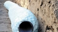 Install a drainage system without gravel