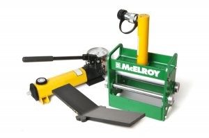 Guided side-bend tester Guided side-bend tester