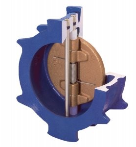 Check valve with compact wafer design