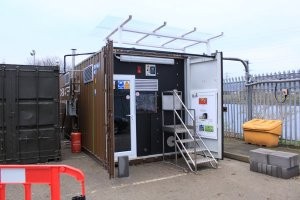 Fully automated anaerobic digestion plant housed in 40-foot container