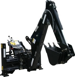In-cab backhoe attachment for skid steers increases producitivity