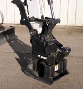 Bobcat plate compactors expand M-Series excavator versatility Bobcat plate compactors expand M-Series excavator versatility