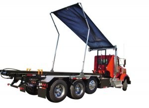 Advanced tarping system technology for roll-offs