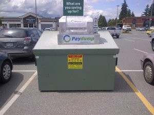 Pay-per-application waste disposal
