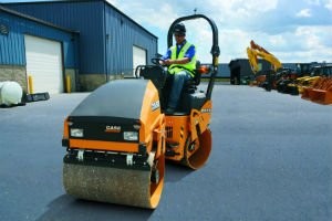 Case Small DV Series Double Drum Asphalt Rollers Offer Superior Maneuverability, Visibility For Maximum Productivity In Tight Spaces