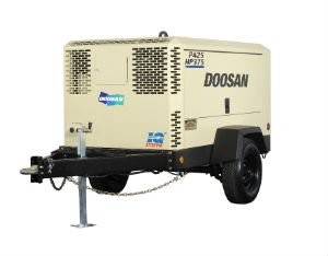 Dual pressure P425/HP375 portable air compressor offers flexibility in a compact package