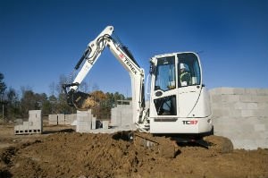 Terex Construction, TLB840 Backhoe Loader, TC37 Compact Excavator, PT60 Compact Track Loader, TSR50 Skid Steer Loader and Loegering Versatile Track System