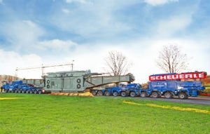 SCHEUERLE InterCombi transports of 243 t transformer
