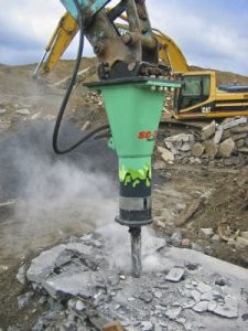 Montabert SC-Series hydraulic breakers fit for use with compact carriers