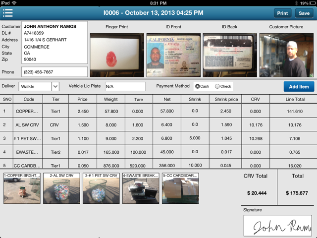 Scrap Database Purchase Program 