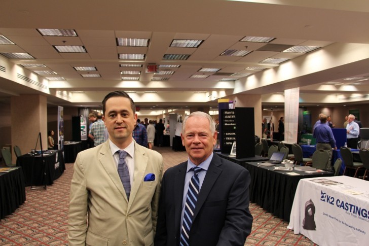 The incoming and outgoing presidents of the Canadian Association of Recycling Industries, from left, Mark Buzan and Dr. Len Shaw. 