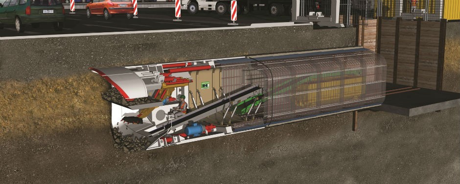Lining method with in-situ concrete directly behind the machine. Lining method with in-situ concrete directly behind the machine.