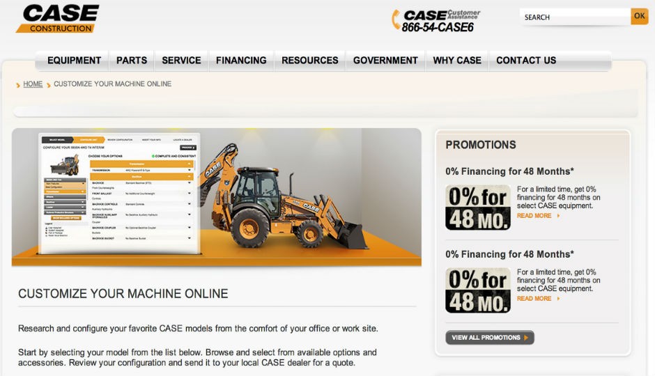 CASE Launches New Equipment Configurator at CaseCE.com 