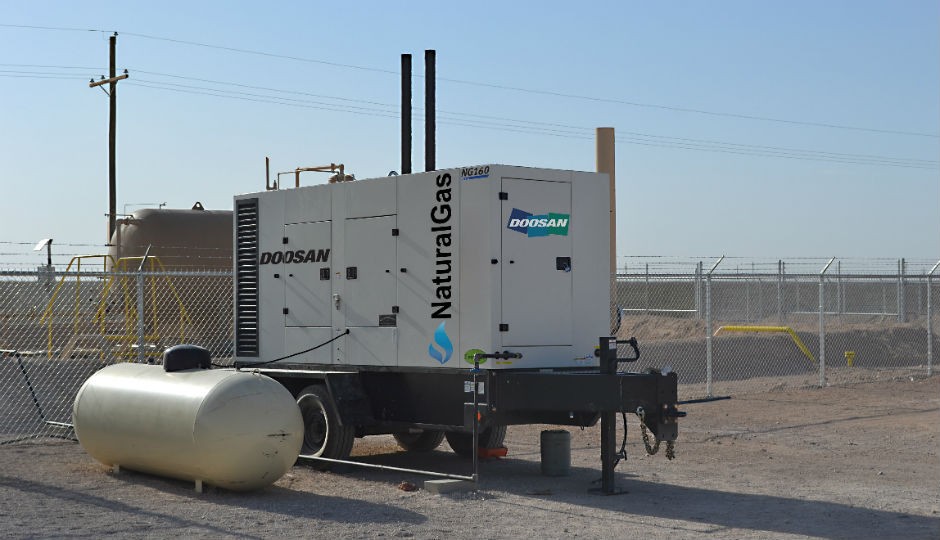 The new NG160, natural gas-powered generator.