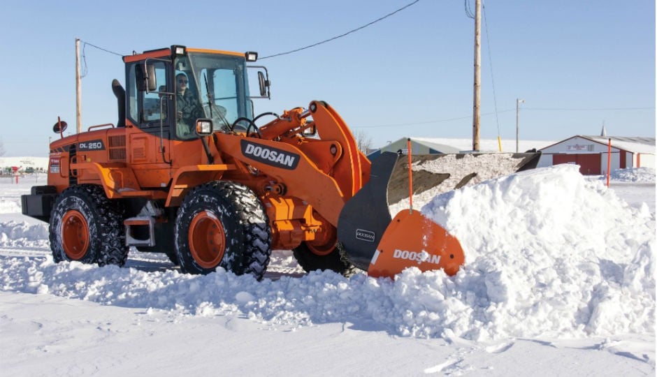 Doosan Launches Wheel Loader Snow Pusher Attachments 