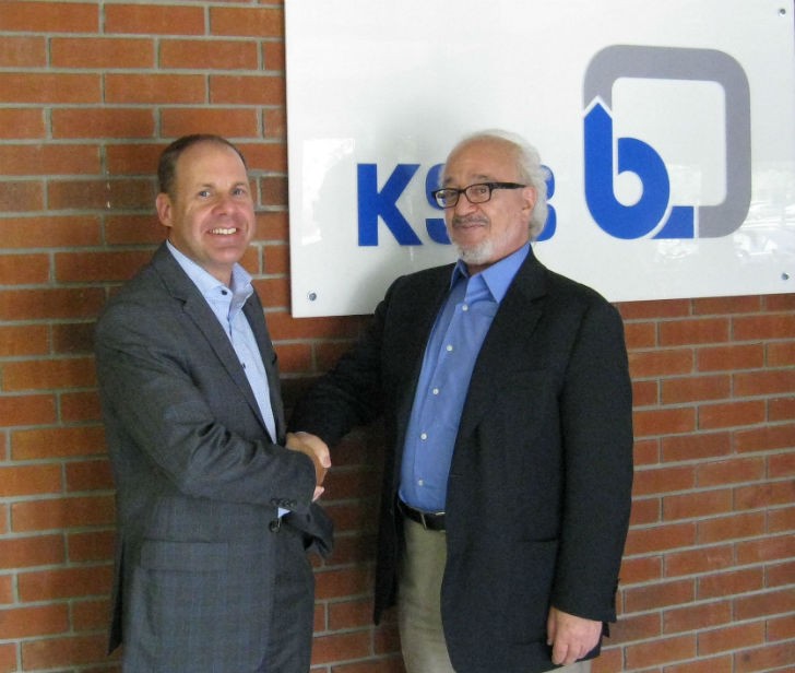 KSB’s Michael Blundell (left) with Farrokh Khalili, Chairman and CEO of Canadian Bearings KSB’s Michael Blundell (left) with Farrokh Khalili, Chairman and CEO of Canadian Bearings