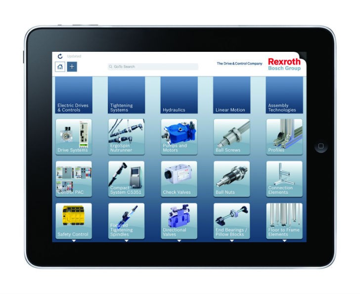 Rexroth’s GoTo Products App, offers convenient moble access to Rexroth products in Canada