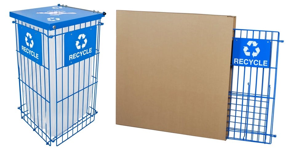 Clean Grid fully collapsible outdoor recycling receptacle