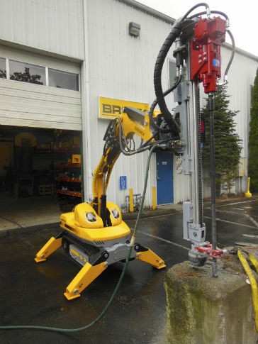 New Hydraulic Drifter Rock Drill  Takes Brokk Power and Safety to Cramped Worksites