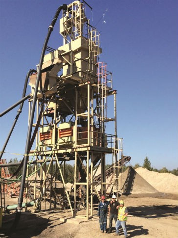 Density separator at Guytec Industries’ sand plant in Alberta.