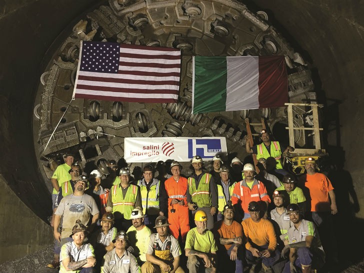 On Dec. 10, 2014, with centimetre accuracy, the Herrenknecht Multi-mode TBM reached its target at the bottom of Lake Mead. On Dec. 10, 2014, with centimetre accuracy, the Herrenknecht Multi-mode TBM reached its target at the bottom of Lake Mead.