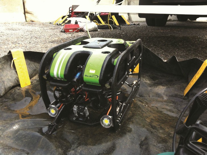 ROV post-disinfection prior to entering the pipeline. ROV post-disinfection prior to entering the pipeline.