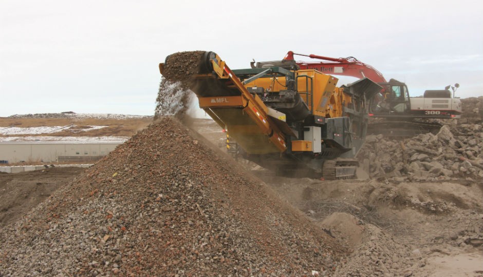 Creating aggregate from C&D waste in Edmonton