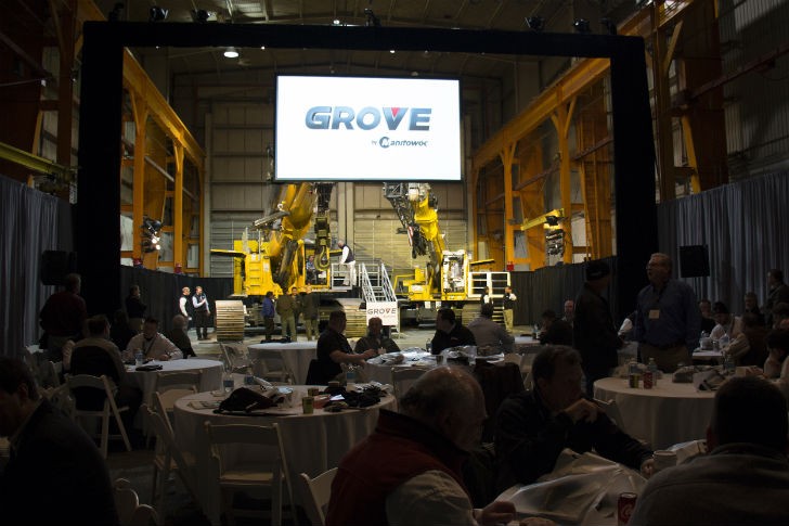 Grove Unveils GHC Telescoping Crawler Cranes in Dramatic Fashion