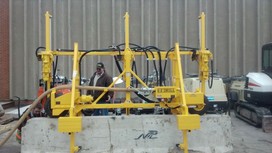 E-Z Drill’s Parapet Wall Drill for Road Construction Projects