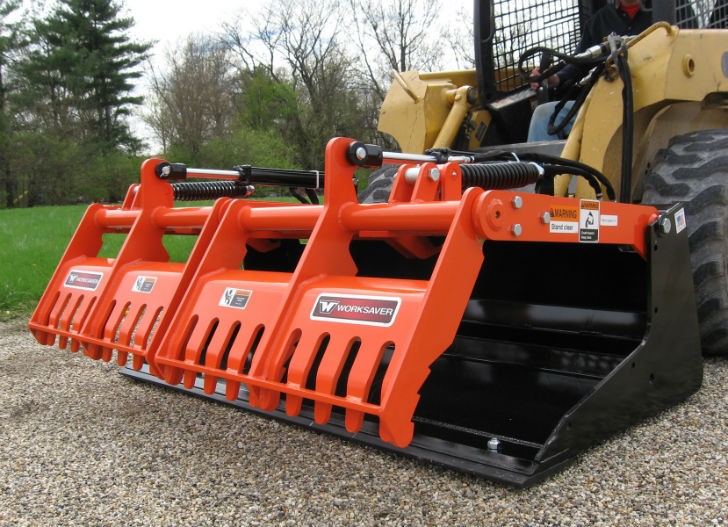 Worksaver Sweep Action Material Bucket for Jobsite Cleanup