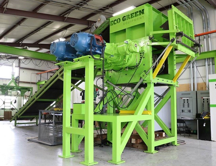 New ECO Green Giant two-shaft tire shredder introduced