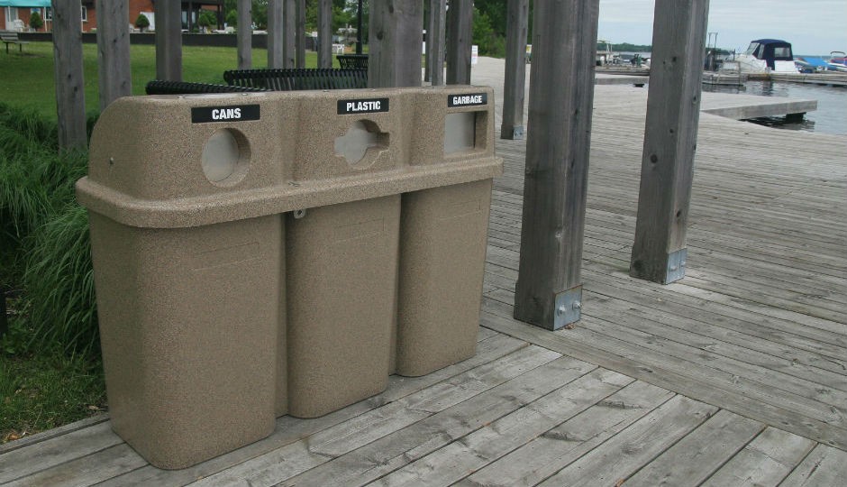 techstar plastics bullseye trio recycling stations