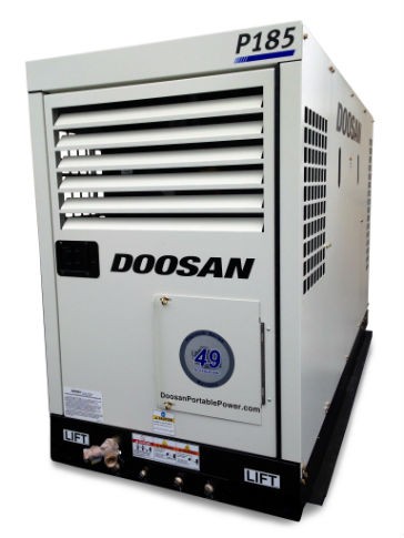Doosan Portable Power Utility Mount P185 Air Compressor is Designed with Operator in Mind Doosan Portable Power Utility Mount P185 Air Compressor is Designed with Operator in Mind