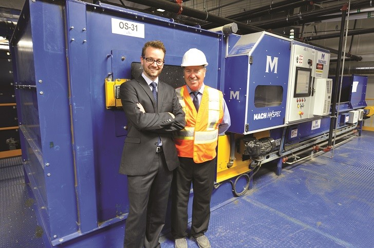 Jonathan Ménard, project director at Machinex and Ed Evans, CAO of Central Newfoundland Waste Management.