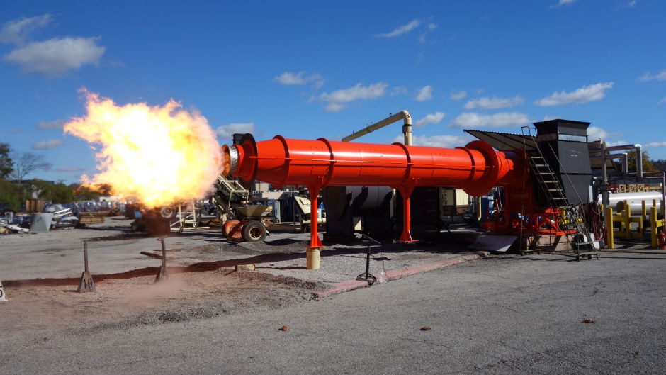 Astec test fires the largest burner it has ever built, a 150 MBTU Phoenix Talon burner for Milestone Construction in Indianapolis.