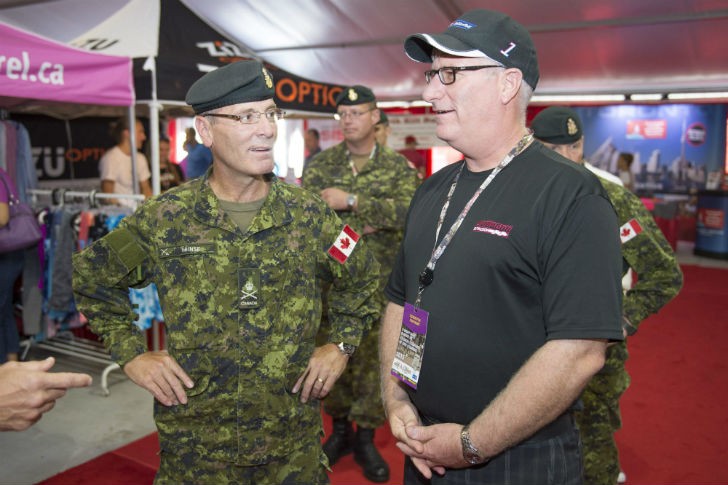 Left to Right: Commander Hainse; Rob Miller, Wittmann Canada