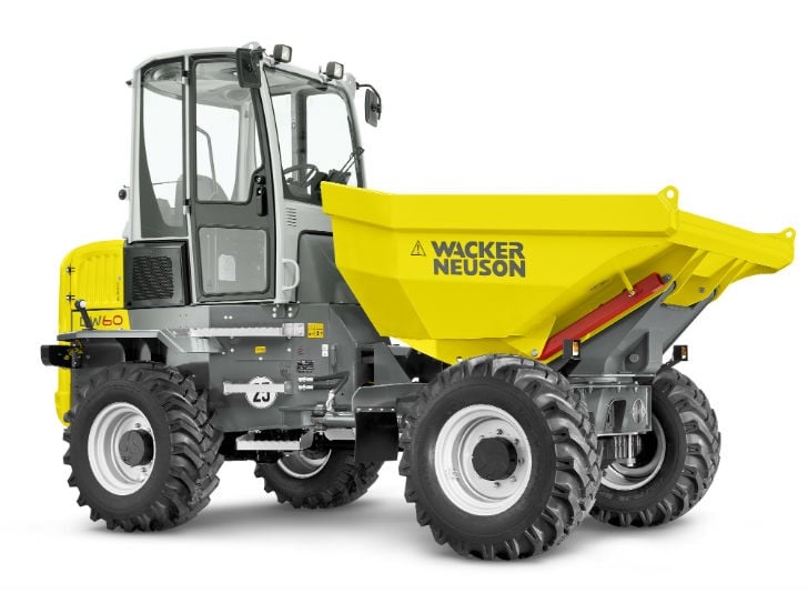 The DW60 can carry up to 4.2 cubic yards of dirt.